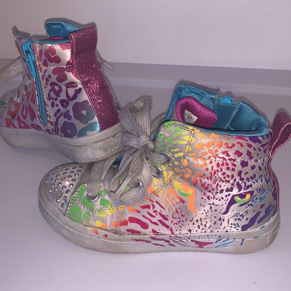 Twinkle Leopard Skechers | Shoes | Skechers Twinkle Toes Light Up Leopard Sneakers 1 ...